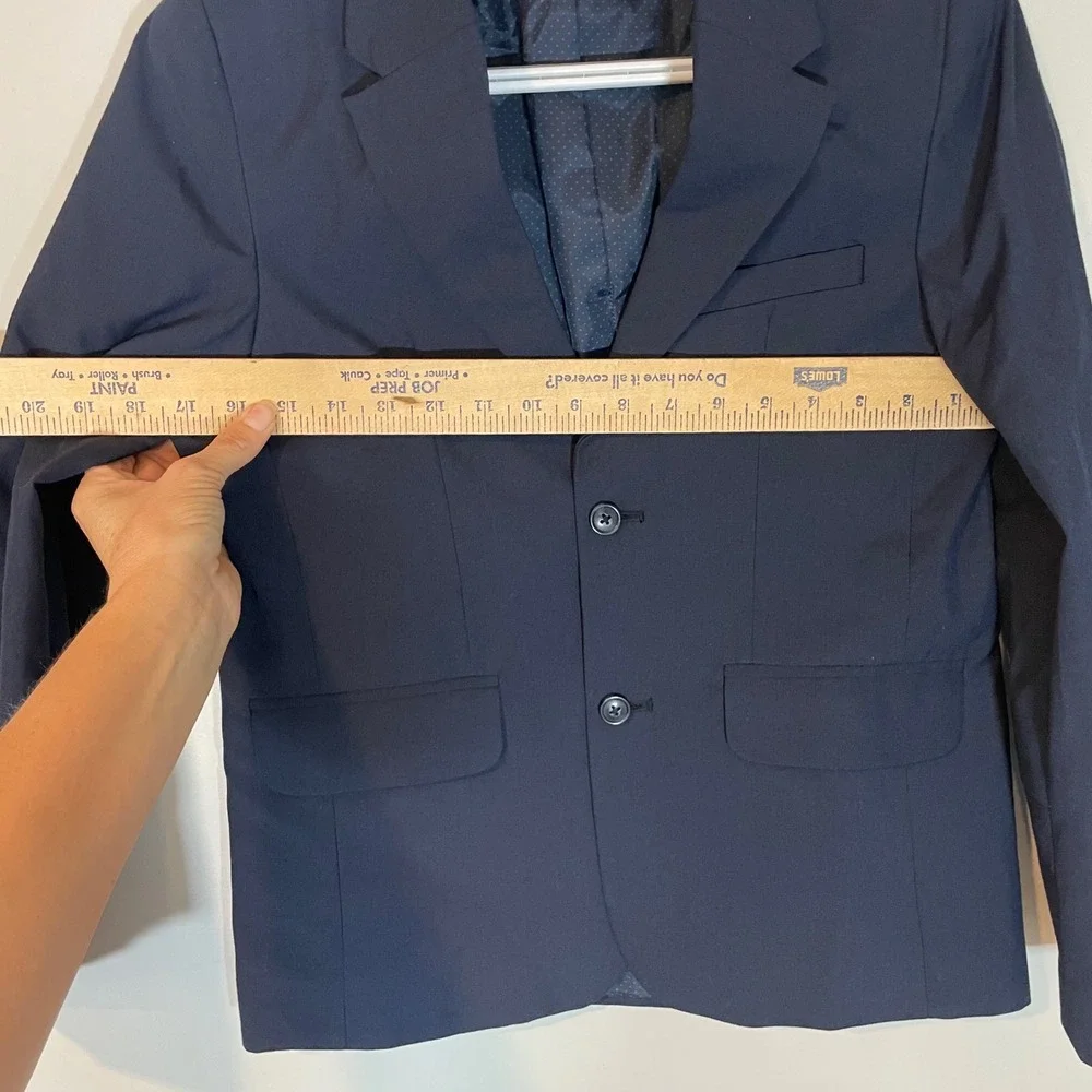 Cat & Jack Boys Navy Blue Formal Blazer Suit Jacket Size 12 Wedding Lined